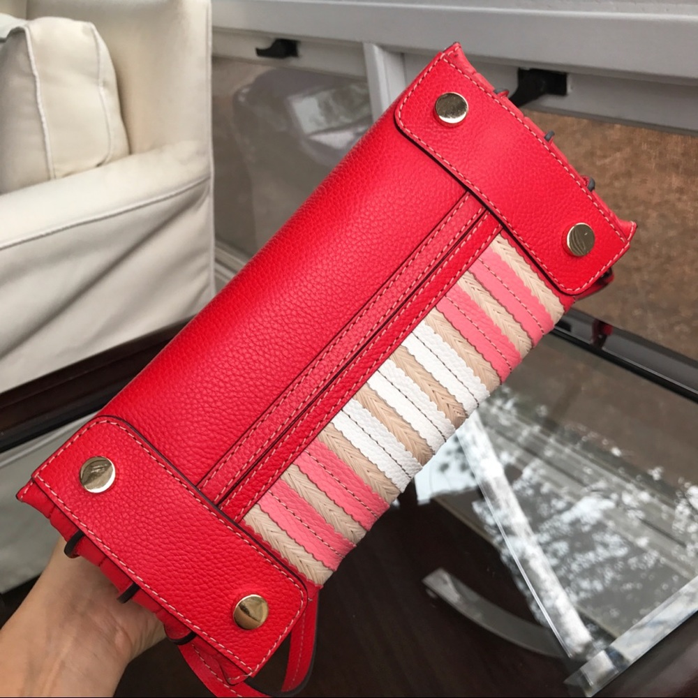 🆕 MICHAEL KORS MERCER BRIGHT RUBY MEDIUM TOTE! - Picture 7 of 9